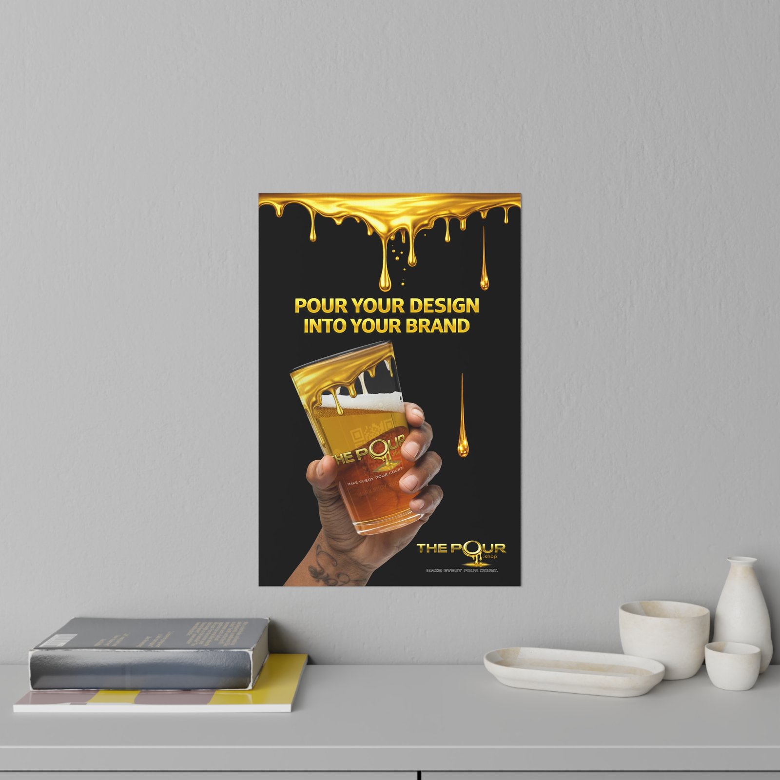 Pour-Your-Design-Into-Your-Brand-Gold-Drip-Wall-Decal – Get your brand online | ThePour.Shop - Image 4
