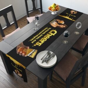 Pour-Your-Design-Into-Your-Brand-Cheers-To-Friends-Drinks-Table-Runner – Get your brand online | ThePour.Shop