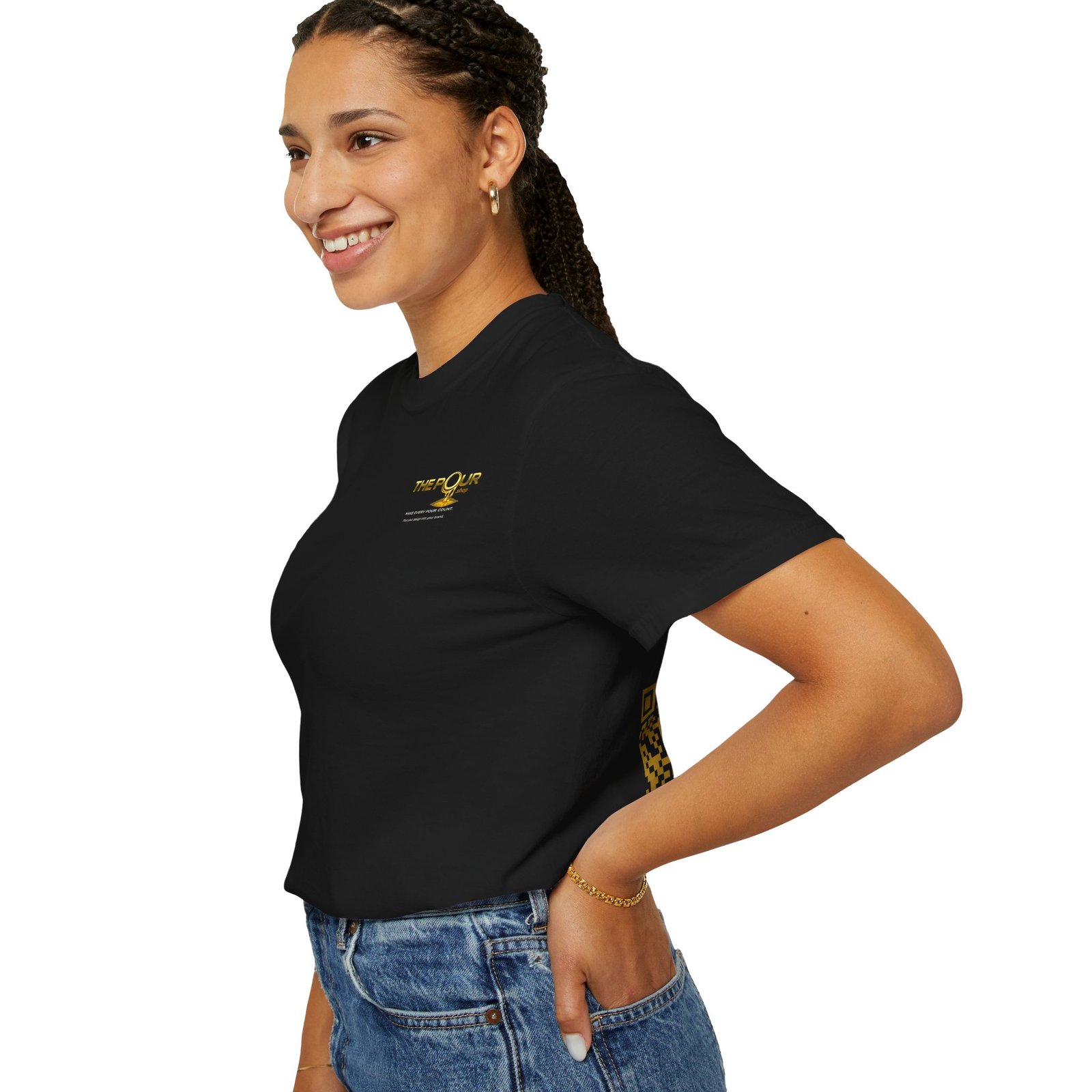 Pour-Your-Design-Into-Your-Brand-Interactive-QR-Staff-Tee – Get your brand online | ThePour.Shop - Image 8