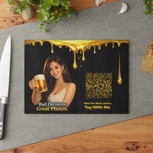 Pour-Your-Design-Into-Your-Brand-Bad-Decisions-Great-Photos-Tag-With-Me-Glass-Placemat – Get your brand online | ThePour.Shop