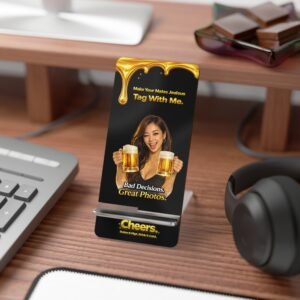 Pour-Your-Design-Into-Your-Brand-Bad-Decisions-Tag-With-Me-Beer-Phone-Stand – Get your brand online | ThePour.Shop