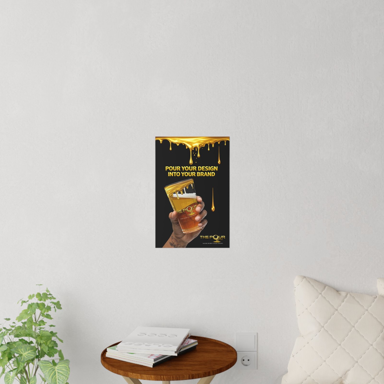 Pour-Your-Design-Into-Your-Brand-Gold-Drip-Wall-Decal – Get your brand online | ThePour.Shop - Image 3