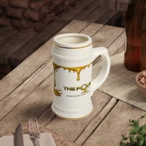 Pour-Your-Design-Into-Your-Brand-Beer-Stein-22oz-Gold-Drip – Get your brand online | ThePour.Shop