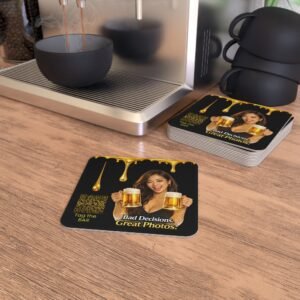 Pour-Your-Design-Into-Your-Brand-Bad-Decisions-Great-Photos-Bar-Coaster-Set – Get your brand online | ThePour.Shop