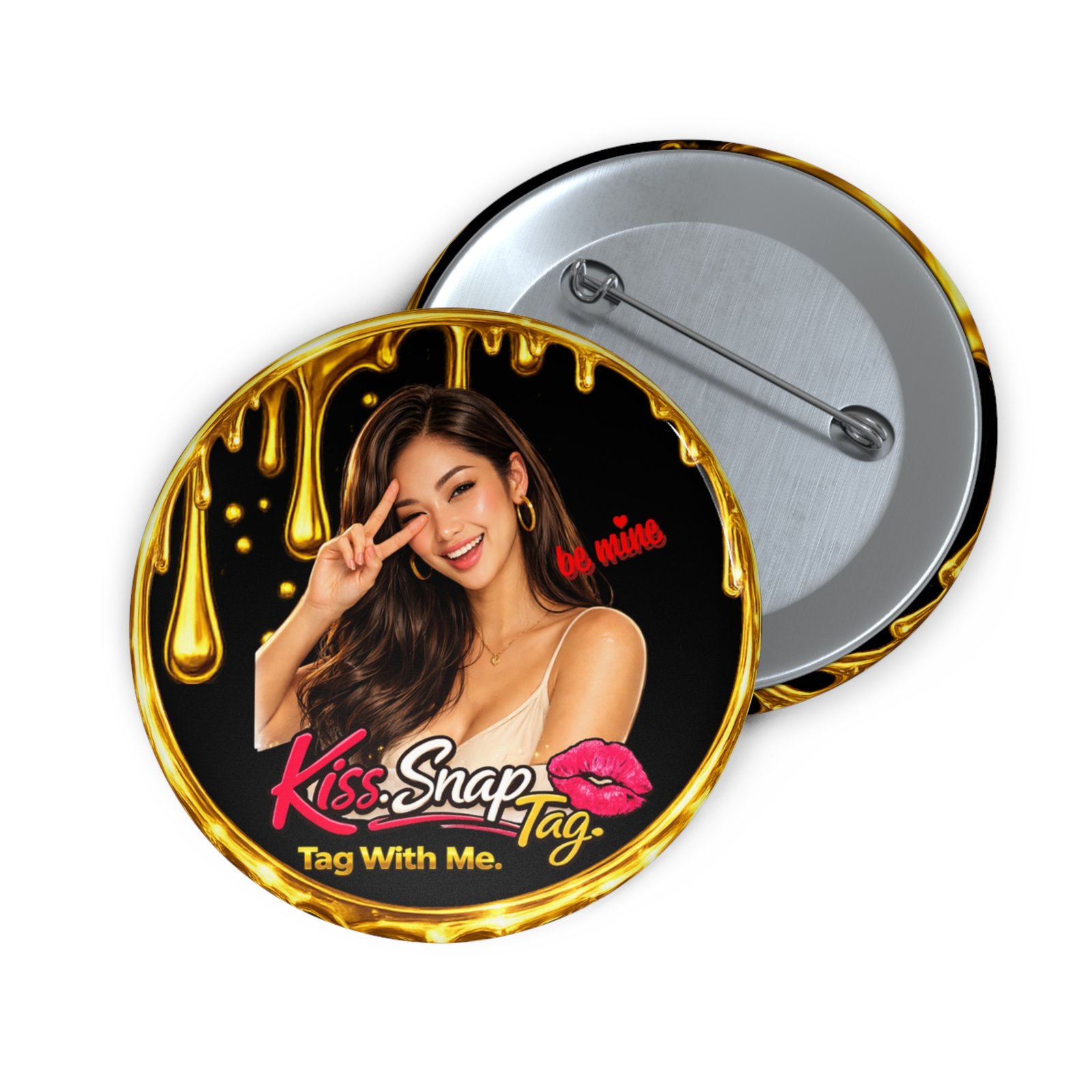 Pour-Your-Design-Into-Your-Brand-Peace-Sign-Girl-Pin-Button – Get your brand online | ThePour.Shop - Image 5