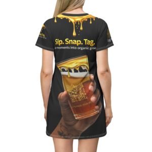 Sip-Snap-Tag-Beer-Glass-T-Shirt-Dress – Get your brand online | ThePour.Shop