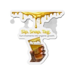 Sip-Snap-Tag-Glass-Activation-Die-Cut-Magnet – Get your brand online | ThePour.Shop