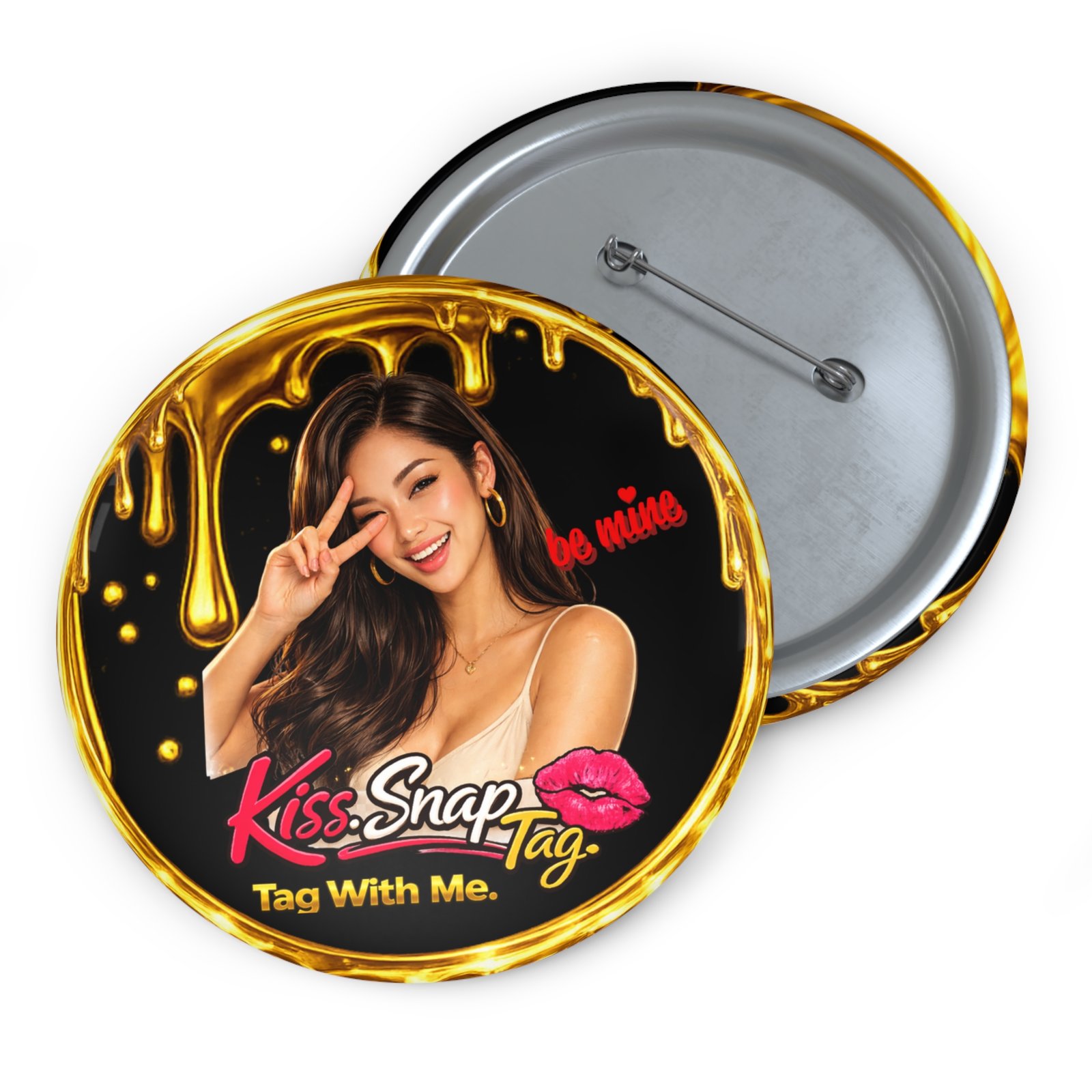 Pour-Your-Design-Into-Your-Brand-Peace-Sign-Girl-Pin-Button – Get your brand online | ThePour.Shop