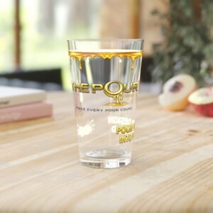 Pour-Your-Design-Into-Your-Brand-Pint-Glass-16oz-Gold-Drip – Get your brand online | ThePour.Shop